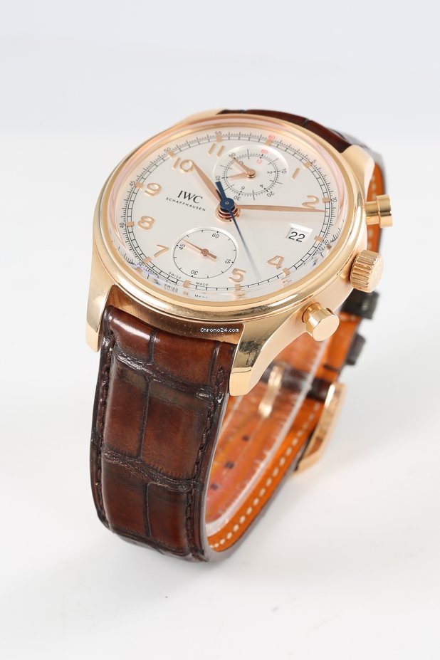IWC Portuguese Chronograph Mens watch Unisex Automatic Rose gold IW3904202 Replica 7