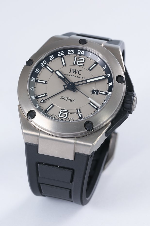 IWC Ingenieur Dual Time Mens watch Unisex Automatic Titanium IW3264-03 Replica 7