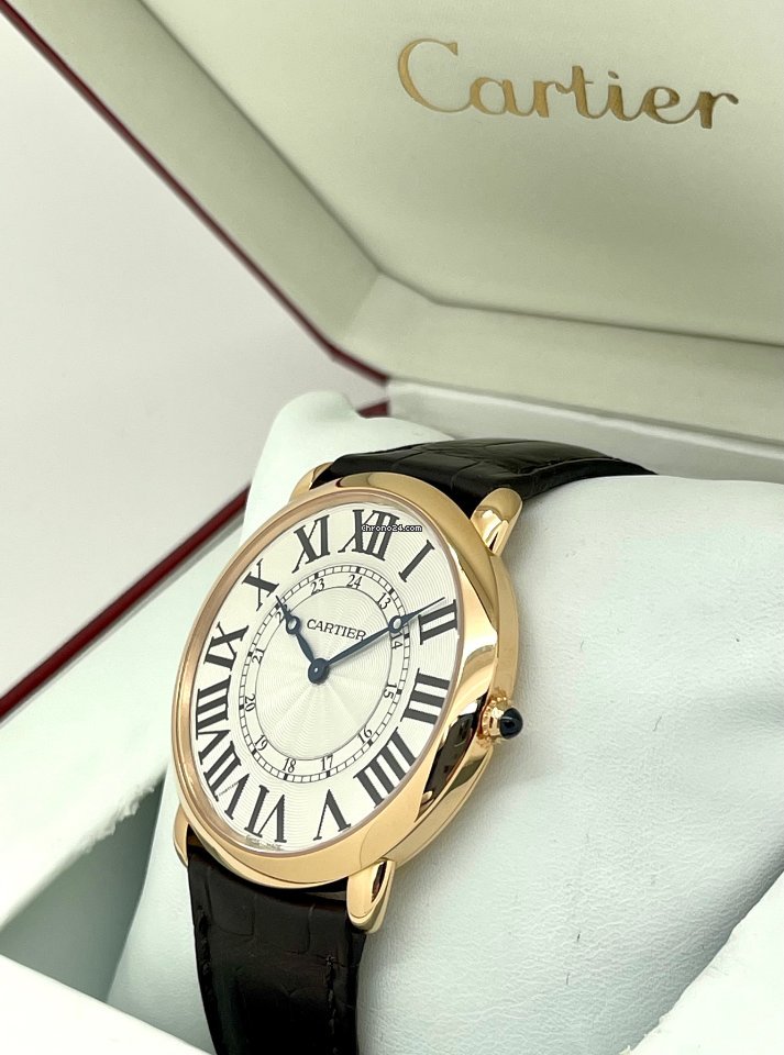 IMG_9081 Cartier Ronde Louis Cartier Mens watch Unisex Manual winding Rose gold W6801004 Replica 7