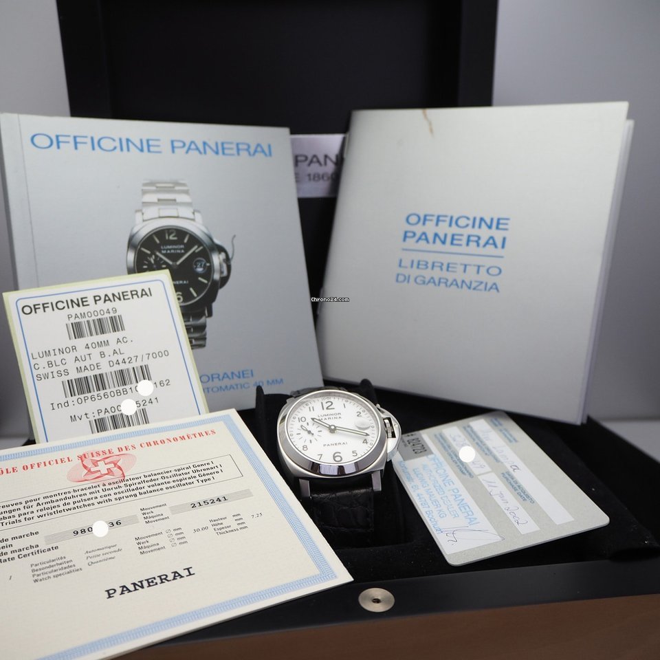 IMG_9081 Panerai Luminor Marina Automatic Mens watch Unisex Steel PAM 0049 Replica 7