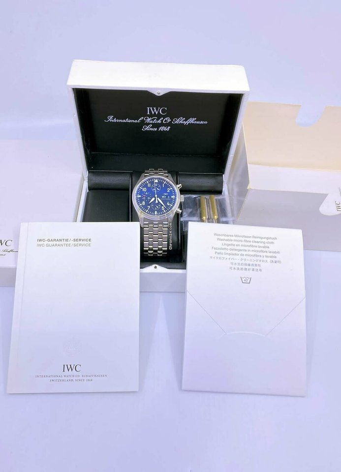 IMG_9081 IWC Pilot Chronograph Mens watch Unisex Automatic Steel IW3717.04 Replica 7