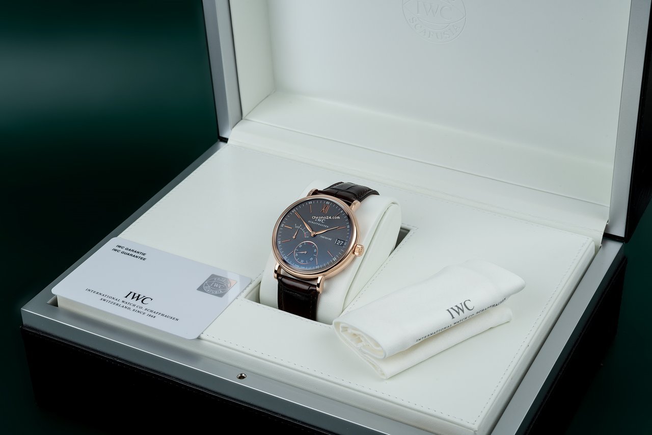 IWC Portofino Hand-Wound Manual winding Rose gold IW510104 Replica 7