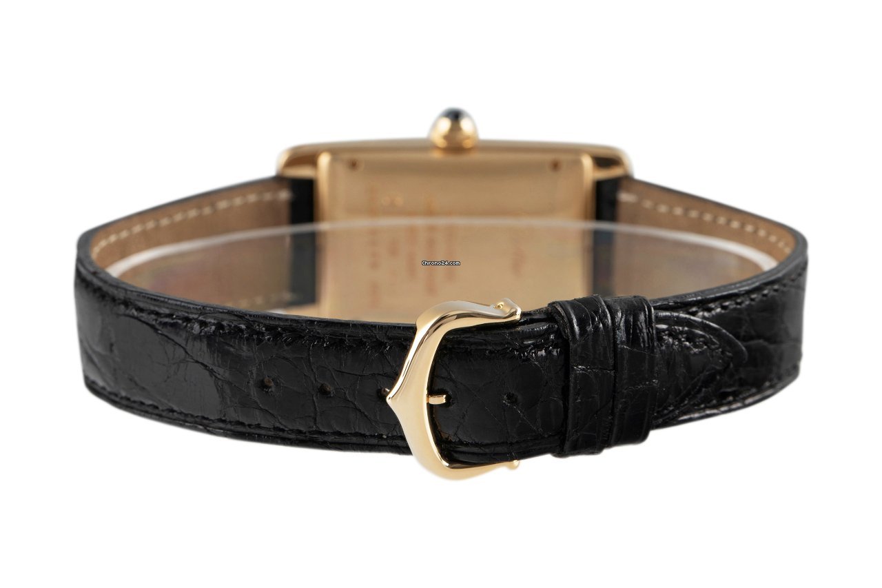 IMG_9081 Cartier Tank Americaine Mens watch Unisex Automatic Yellow gold 2483 Replica 7