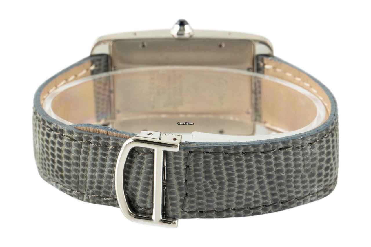 IMG_9081 Cartier Tank Americaine Mens watch Unisex Automatic White gold 1741 Replica 7
