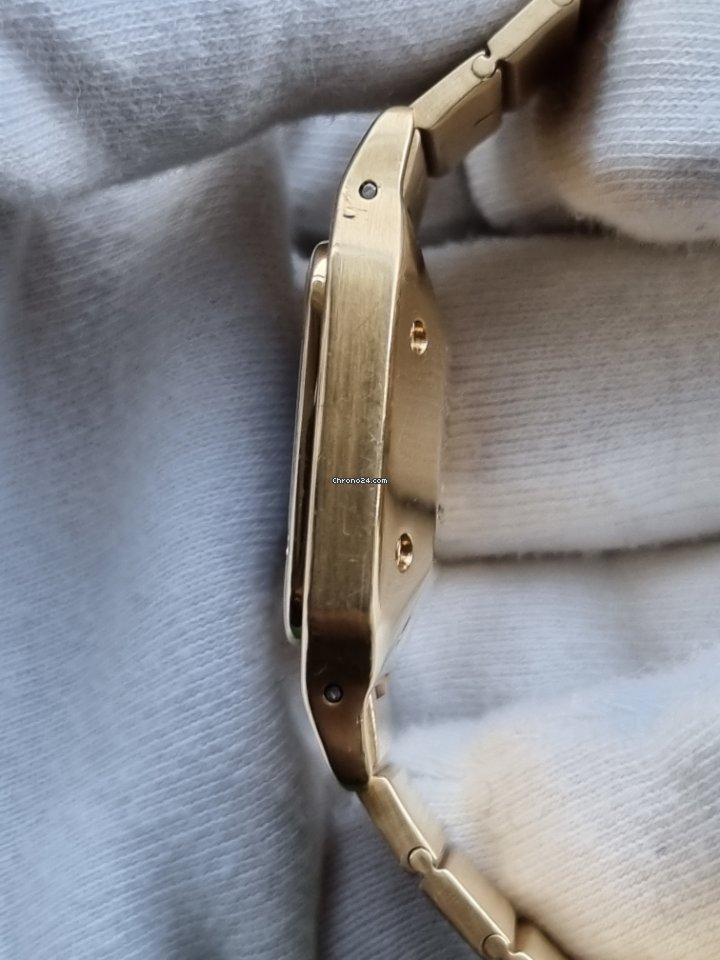 IMG_9081 Cartier Santos Mens watch Unisex Automatic Yellow gold 2960 Replica 7