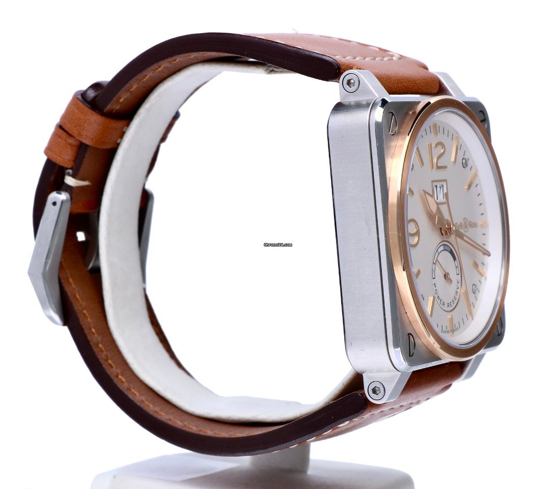 Bell & Ross BR 03-90 Grande Date et Reserve de Marche Mens watch Unisex Automatic Gold Steel BR0390-BICOLOR Replica 7