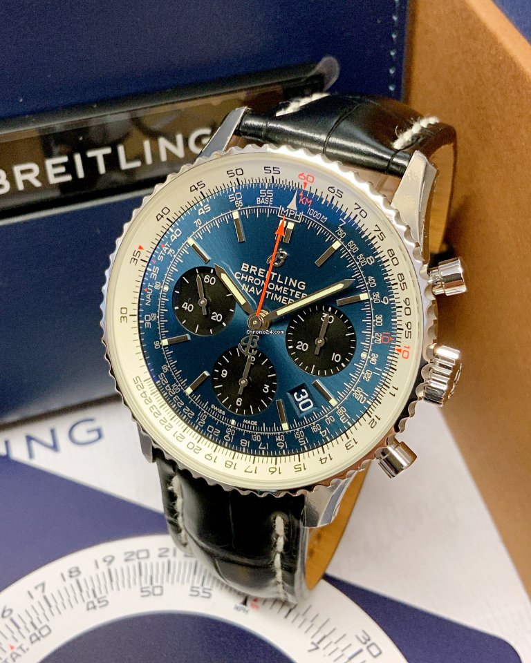 Breitling Navitimer 1 B01 Chronograph 43 Mens watch Unisex Automatic Steel AB0121211C1P1 Replica 7