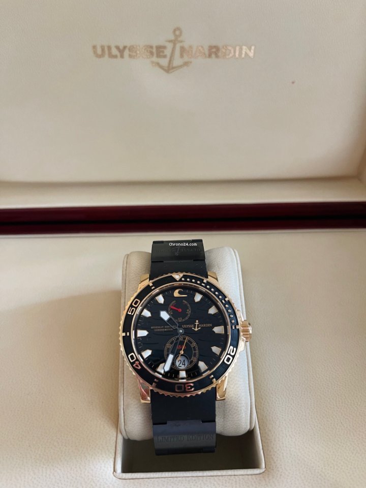 IMG_9081 Ulysse Nardin Maxi Marine Diver Mens watch Unisex Automatic Rose gold 266-37 Replica 7