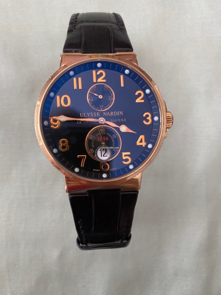 IMG_9081 Ulysse Nardin Marine Chronometer 41mm Mens watch Unisex Automatic Rose gold 266-66-3 62 Replica 7