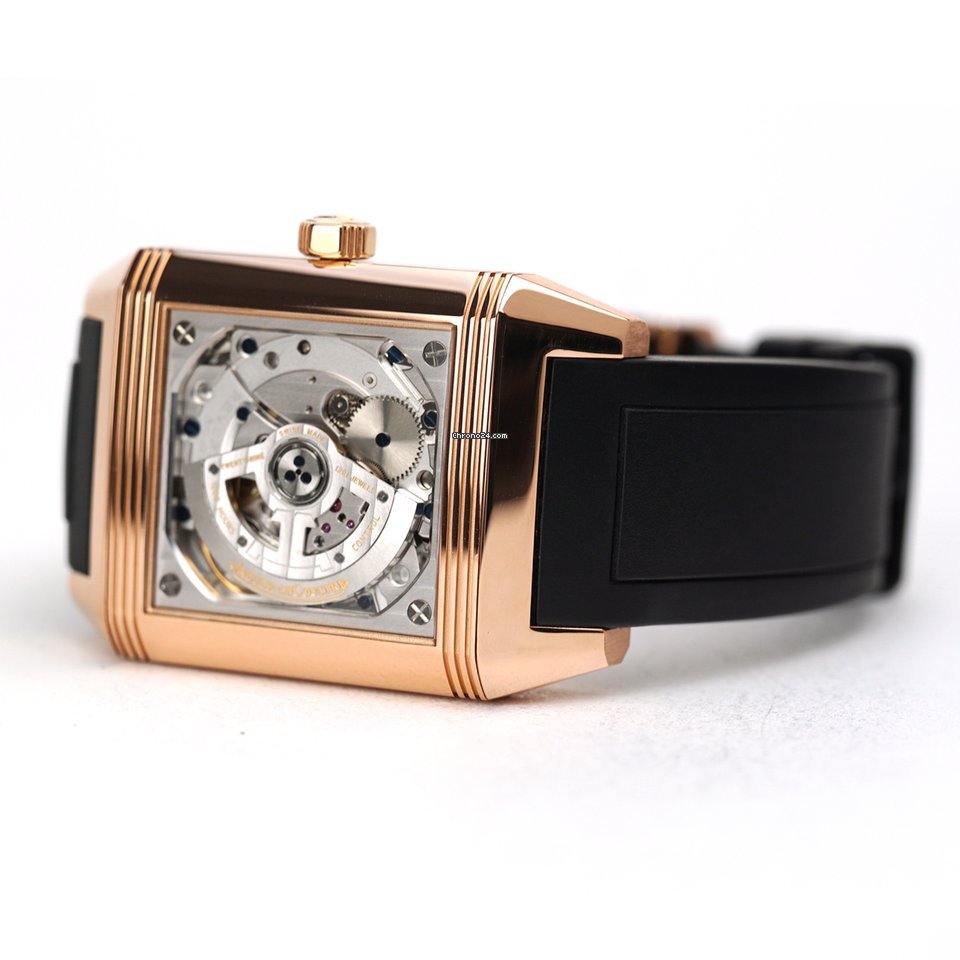 IMG_9081 Jaeger-LeCoultre Reverso Squadra Hometime Mens watch Unisex Automatic Rose gold Q7002420 Replica 7