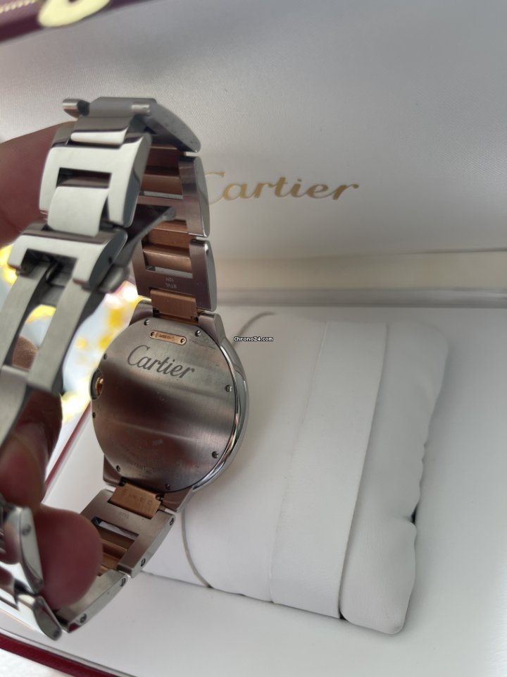 Cartier Ballon Bleu 42mm Mens watch Unisex Automatic Gold Steel W2BB0004 Replica 7
