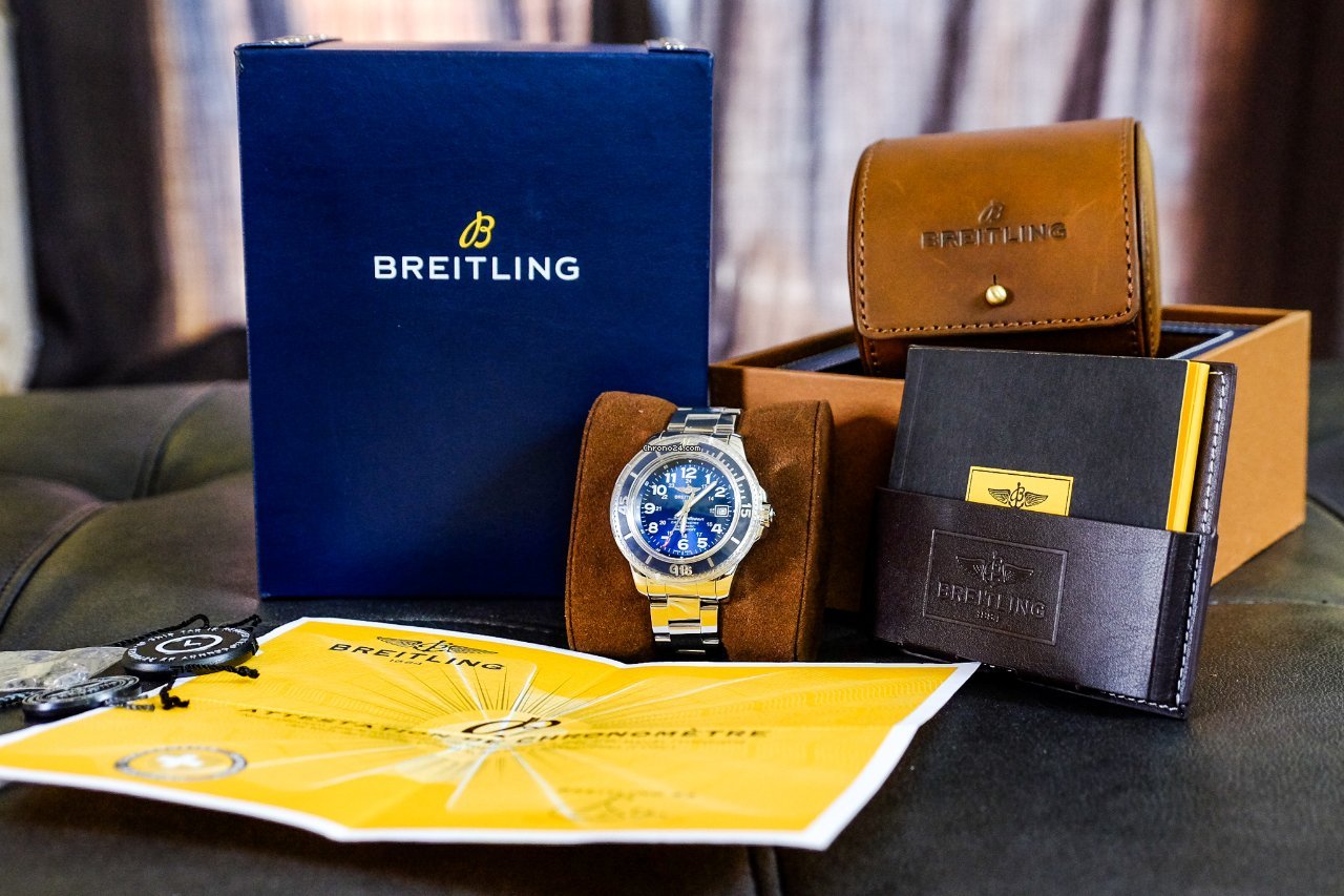 IMG_9081 Breitling Superocean II 42 Mens watch Unisex Automatic Steel A17365D11C1A1 Replica 7