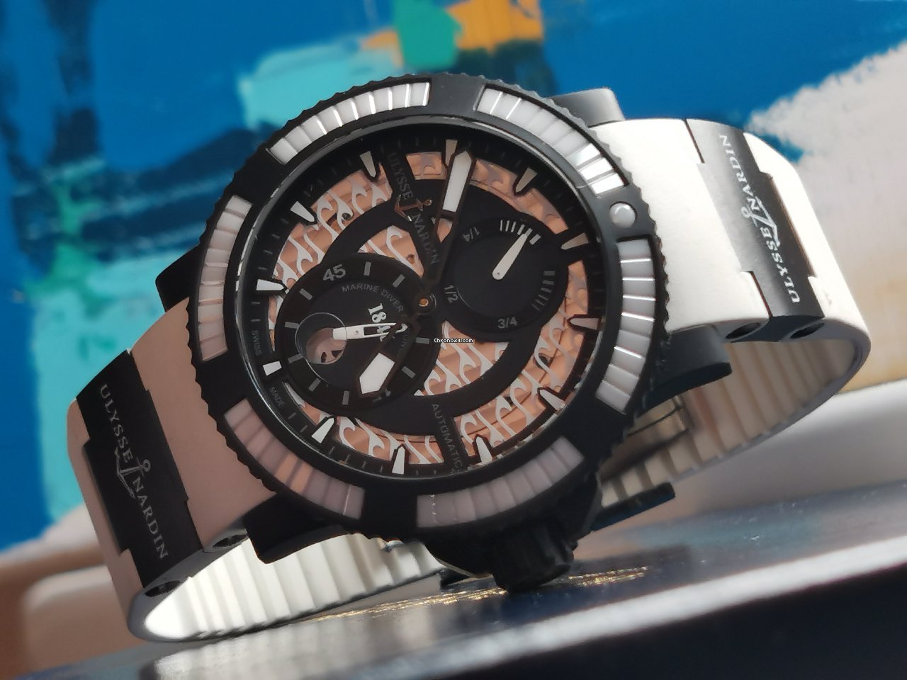 Ulysse Nardin Diver Black Sea Mens watch Unisex Automatic Steel 263-92B0-3C 920 Replica 7