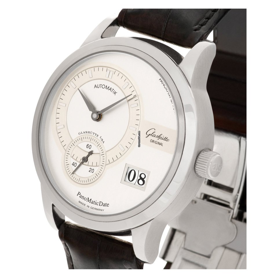 IMG_9081 Glashutte Original PanoMaticDate Mens watch Unisex Automatic Steel 90-01-02-02-04 Replica 7