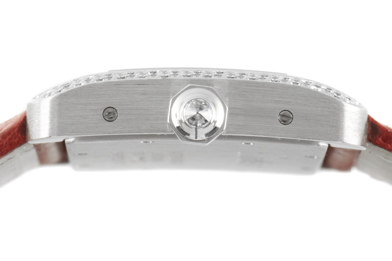 IMG_9081 Cartier Tank Divan Womens watch Quartz White gold 2614 Replica 7