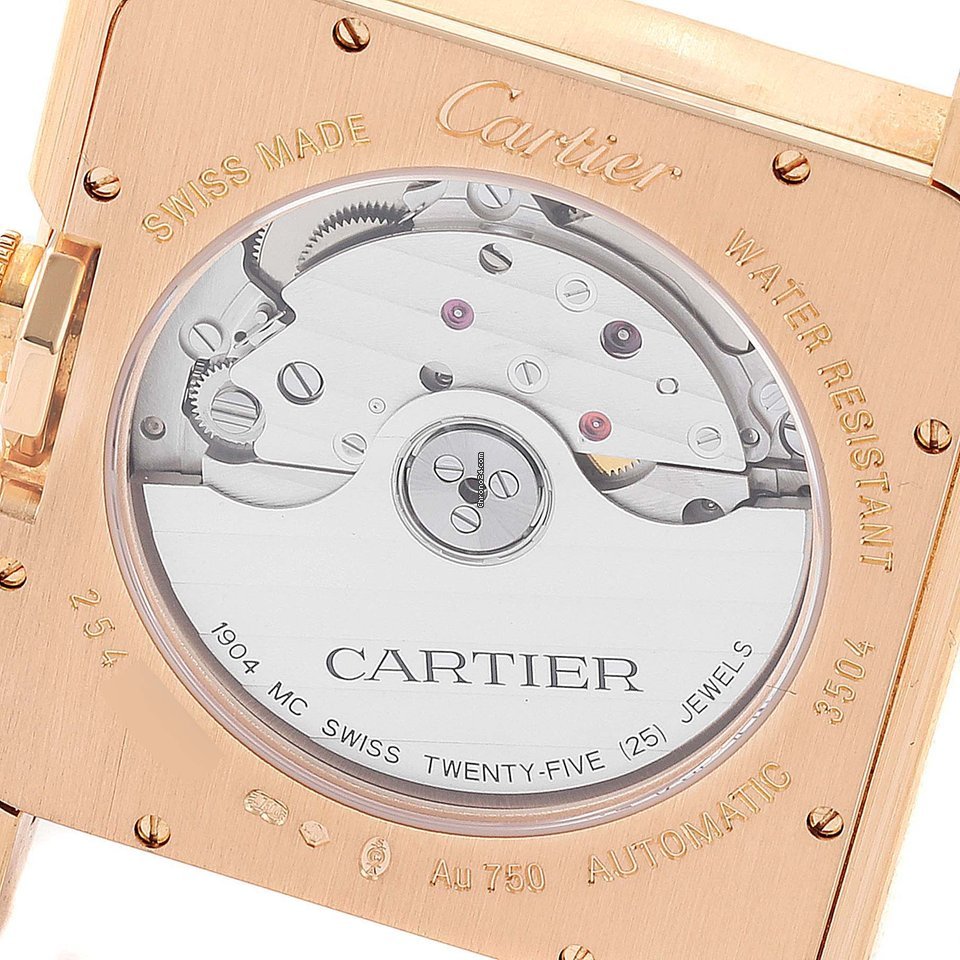 IMG_9081 Cartier Tank Anglaise Mens watch Unisex Automatic Rose gold WT100021 Replica 7