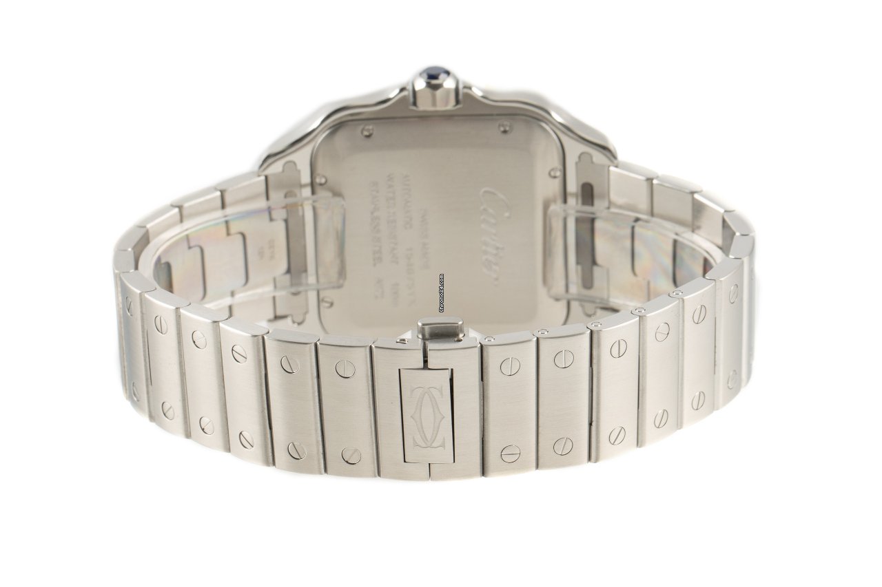 IMG_9081 Cartier Santos Mens watch Unisex Automatic Steel WSSA0030 Replica 7