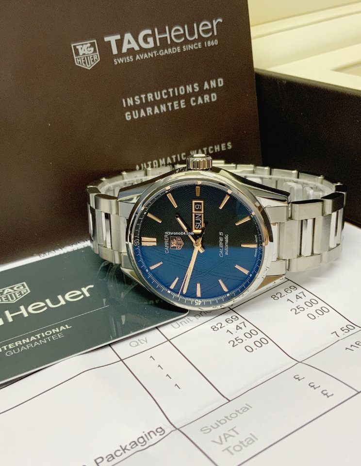 IMG_9081 TAG Heuer Carrera Calibre 5 Mens watch Unisex Automatic Steel war201c.ba0723 Replica 7