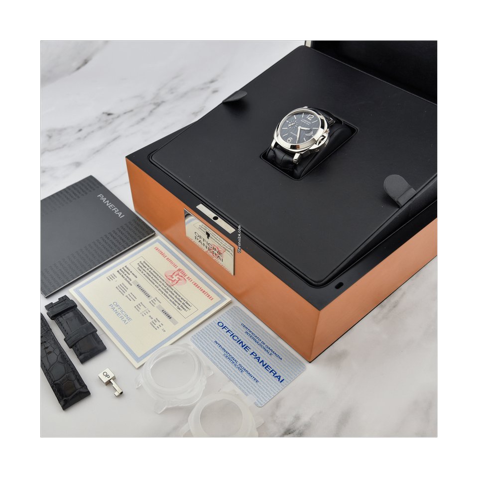 IMG_9081 Panerai Luminor Mens watch Unisex Automatic White gold PAM 00180 Replica 7
