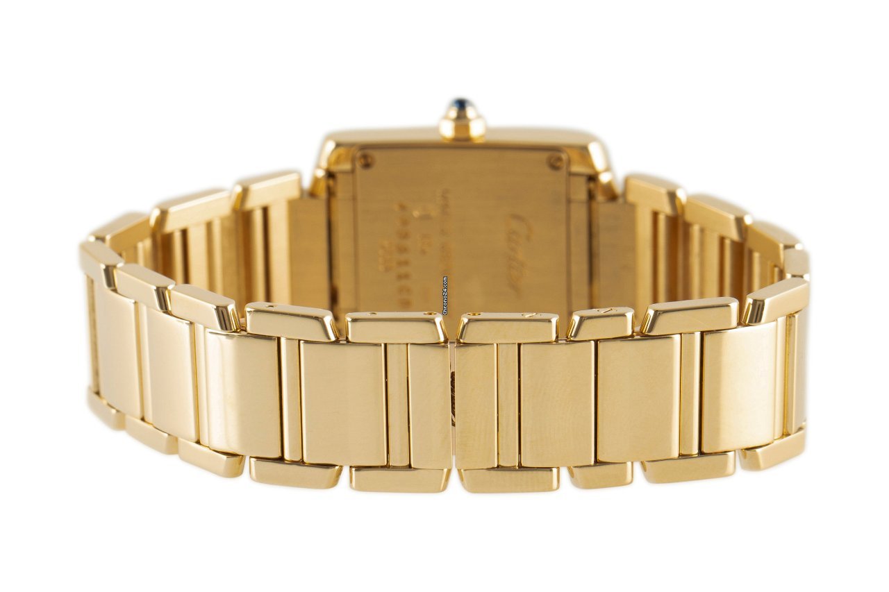 IMG_9081 Cartier Tank Francaise Womens watch Quartz Yellow gold 2385 Replica 7