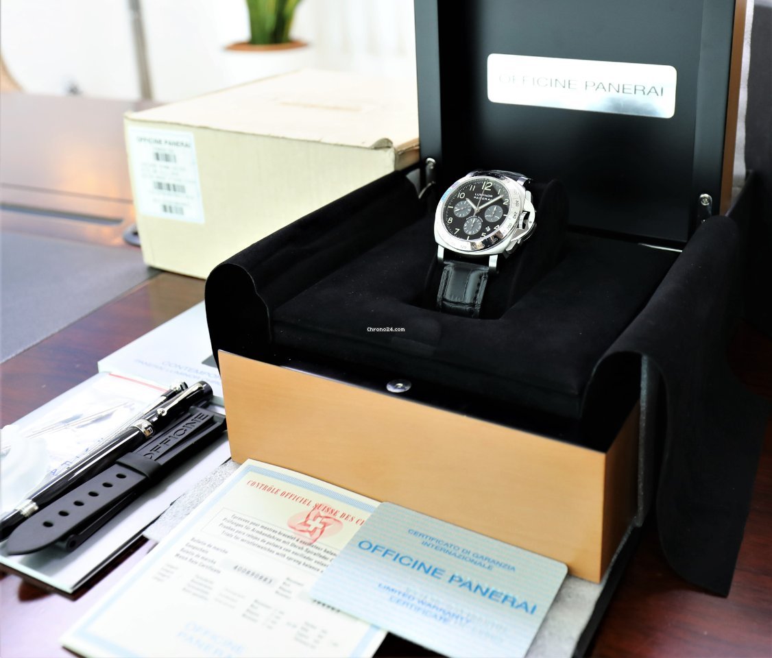 IMG_9081 Panerai Luminor Chrono Mens watch Unisex Automatic Steel PAM 00162 Replica 7