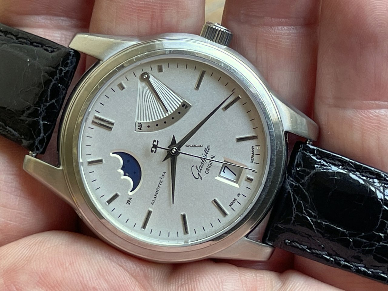 IMG_9081 Glashutte Original Senator Power Reserve Display Mens watch Unisex Automatic Steel 39-44-04-12-04 Replica 7