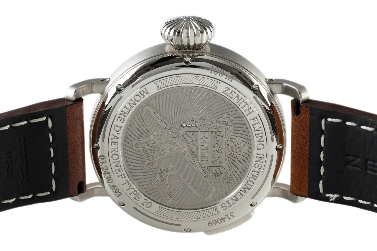 IMG_9081 Zenith Pilot Type 20 GMT Mens watch Unisex Automatic Steel 03.2430.693 Replica 7