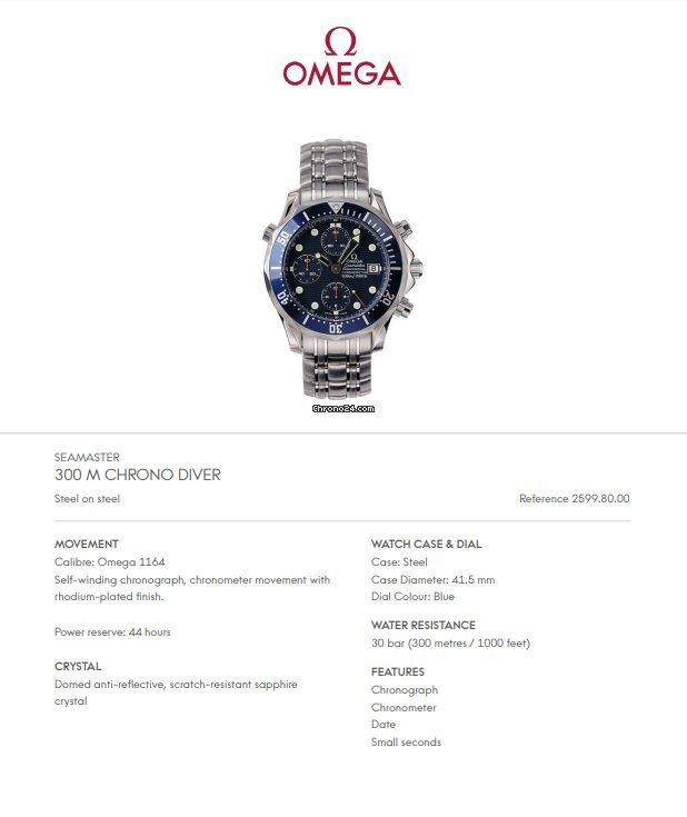 Omega Seamaster Diver 300 M Mens watch Unisex Automatic Steel 2599.80 Replica 7