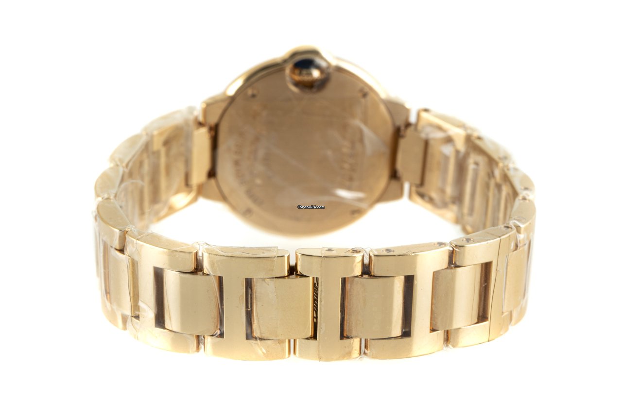 IMG_9081 Cartier Ballon Bleu 28mm Womens watch Quartz Yellow gold WJBB0016 Replica 7