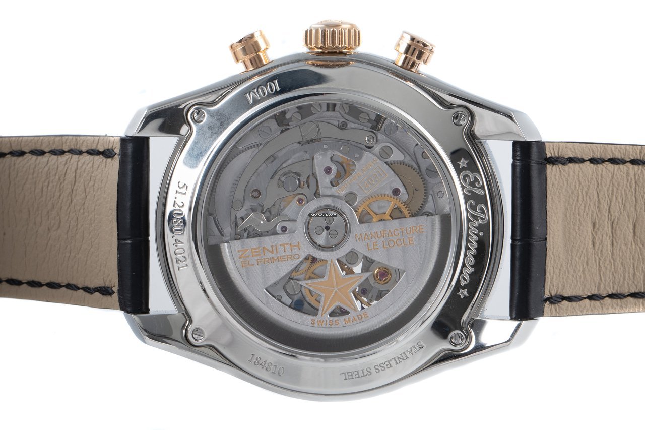 IMG_9081 Zenith El Primero Chronomaster Mens watch Unisex Automatic Gold Steel 51.2080.4021 Replica 7