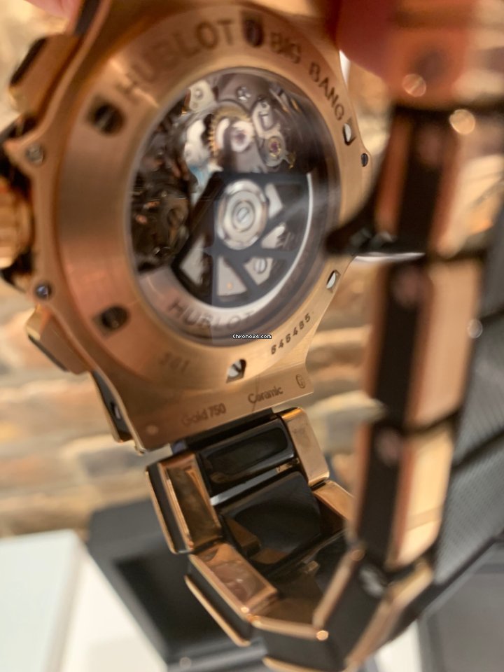IMG_9081 Hublot Big Bang 44 mm Mens watch Unisex Automatic Rose gold 301.PM.1780.PM Replica 7