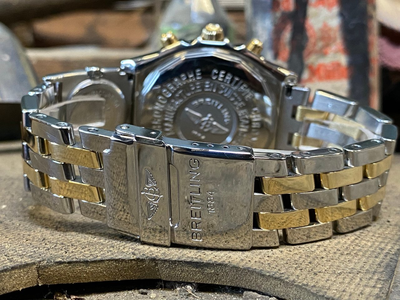 IMG_9081 Breitling Blackbird Mens watch Unisex Automatic Gold Steel B13350 Replica 7