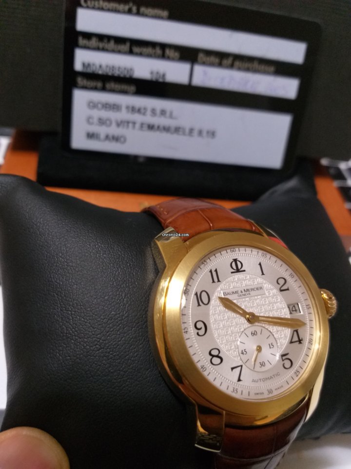 Baume & Mercier Capeland Mens watch Unisex Automatic Yellow gold 65486 - M0A08500 Replica 7