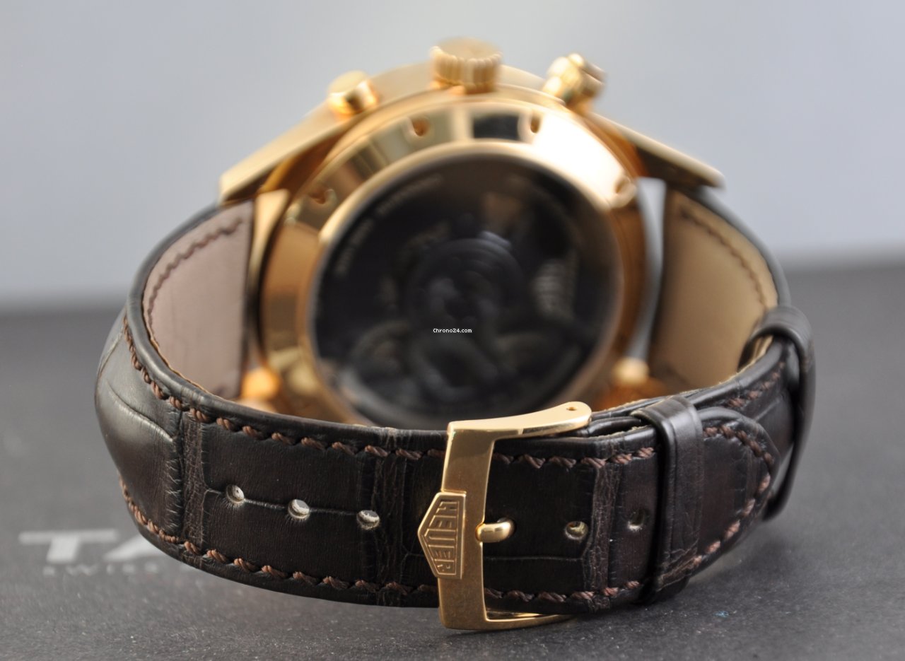 IMG_9081 TAG Heuer Carrera Mikrograph Mens watch Unisex Automatic Rose gold CAR5040 Replica 7