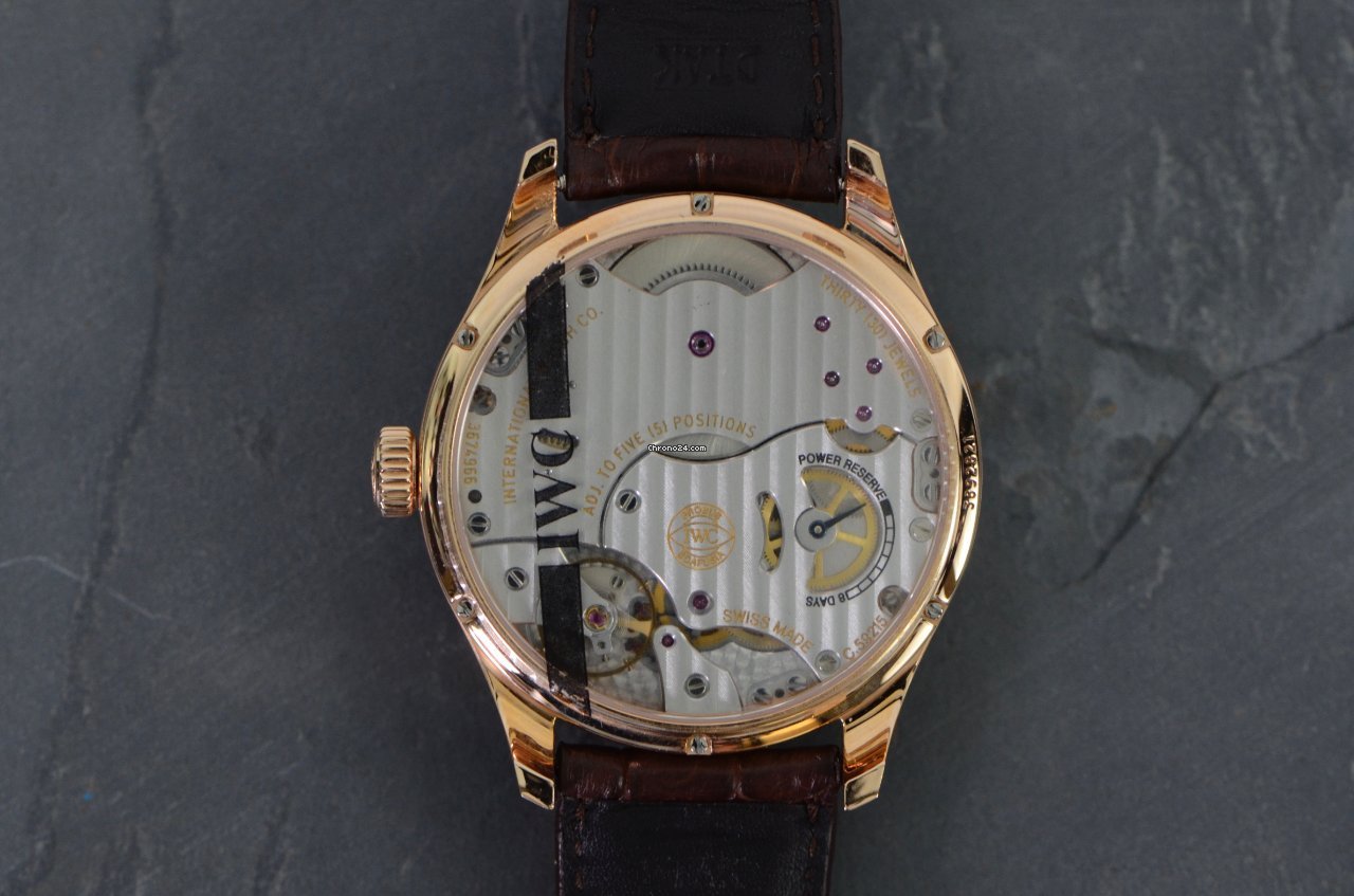 IWC Portuguese Hand-Wound Mens watch Unisex Manual winding Rose gold IW510204 Replica 7