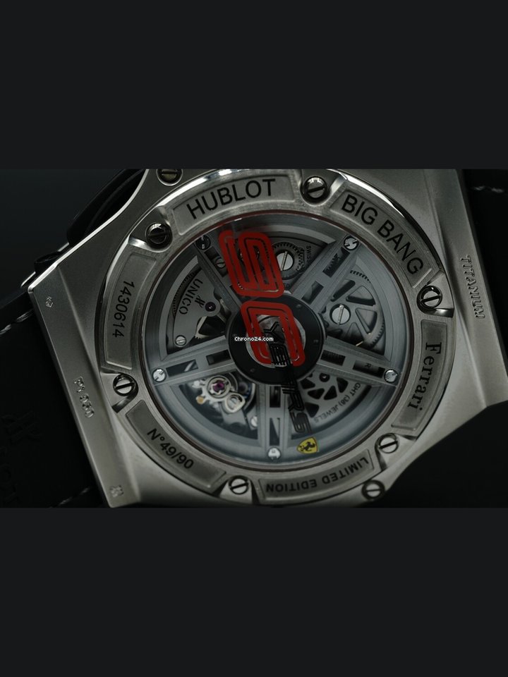 IMG_9081 Hublot Big Bang Ferrari Mens watch Unisex Automatic Platinum 402.TQ.0129.VR Replica 7
