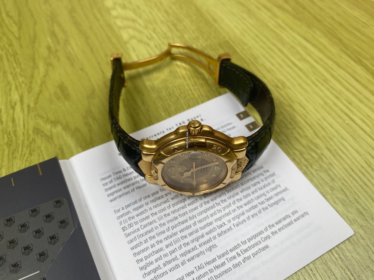 IMG_9081 TAG Heuer 6000 Mens watch Unisex Automatic Yellow gold WH514 Replica 7