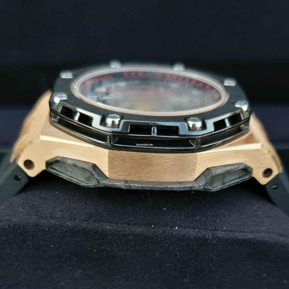 IMG_9081 Audemars Piguet Royal Oak Offshore Grand Prix Mens watch Unisex Automatic Rose gold 26290RO.OO.A001VE.01 Replica 7