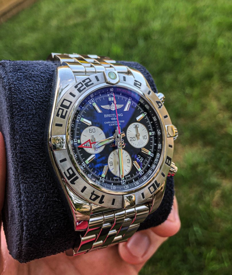 IMG_9081 Breitling Chronomat 44 GMT Mens watch Unisex Automatic Steel AB0420B9 BB56 375A Replica 7