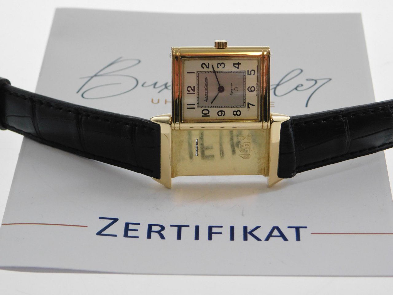 IMG_9081 Jaeger-LeCoultre Reverso Classique Mens watch Unisex Quartz Yellow gold 140.007.1 Replica 7
