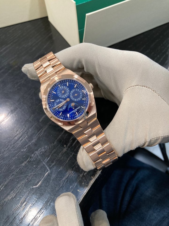 IMG_9081 Vacheron Constantin Overseas Mens watch Unisex Automatic Rose gold 4300V 120R-B509 Replica 7