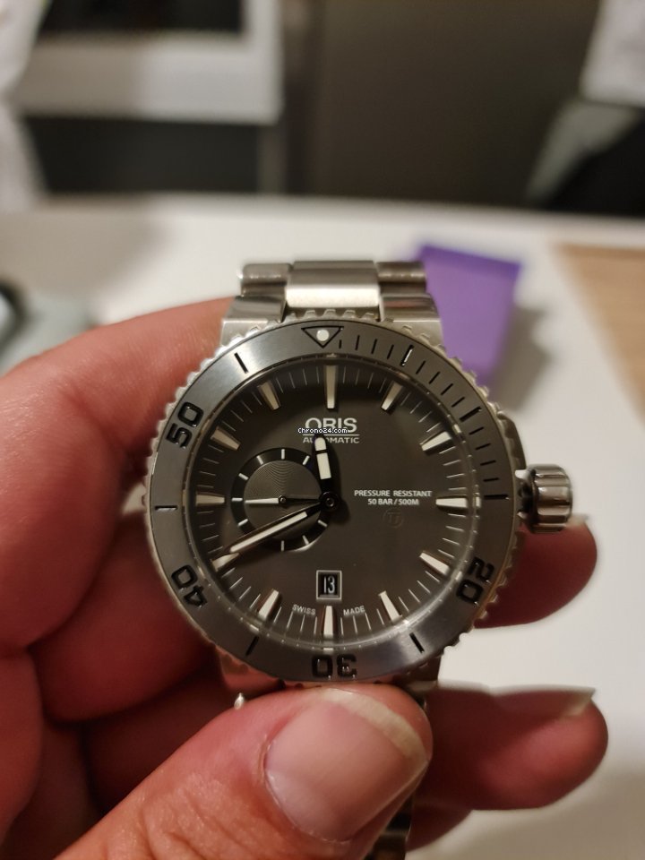 IMG_9081 Oris Aquis Titan Mens watch Unisex Automatic Titanium 01 743 7664 7253-07 8 26 75PEB Replica 7