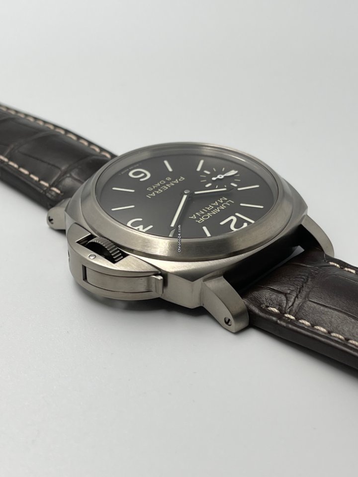 IMG_9081 Panerai Luminor Marina 8 Days Mens watch Unisex Manual winding Titanium PAM 00564 Replica 7