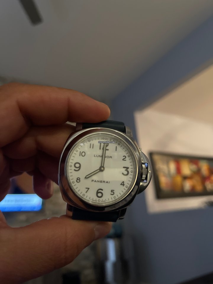 IMG_9081 Panerai Luminor Base Mens watch Unisex Manual winding Steel PAM 00010 Replica 7