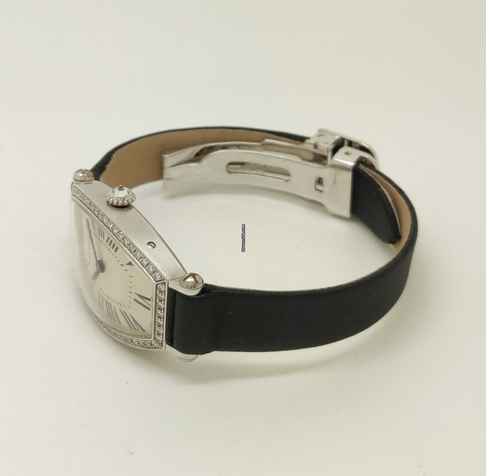 IMG_9081 Cartier Tonneau Womens watch Manual winding White gold 2711 Replica 7