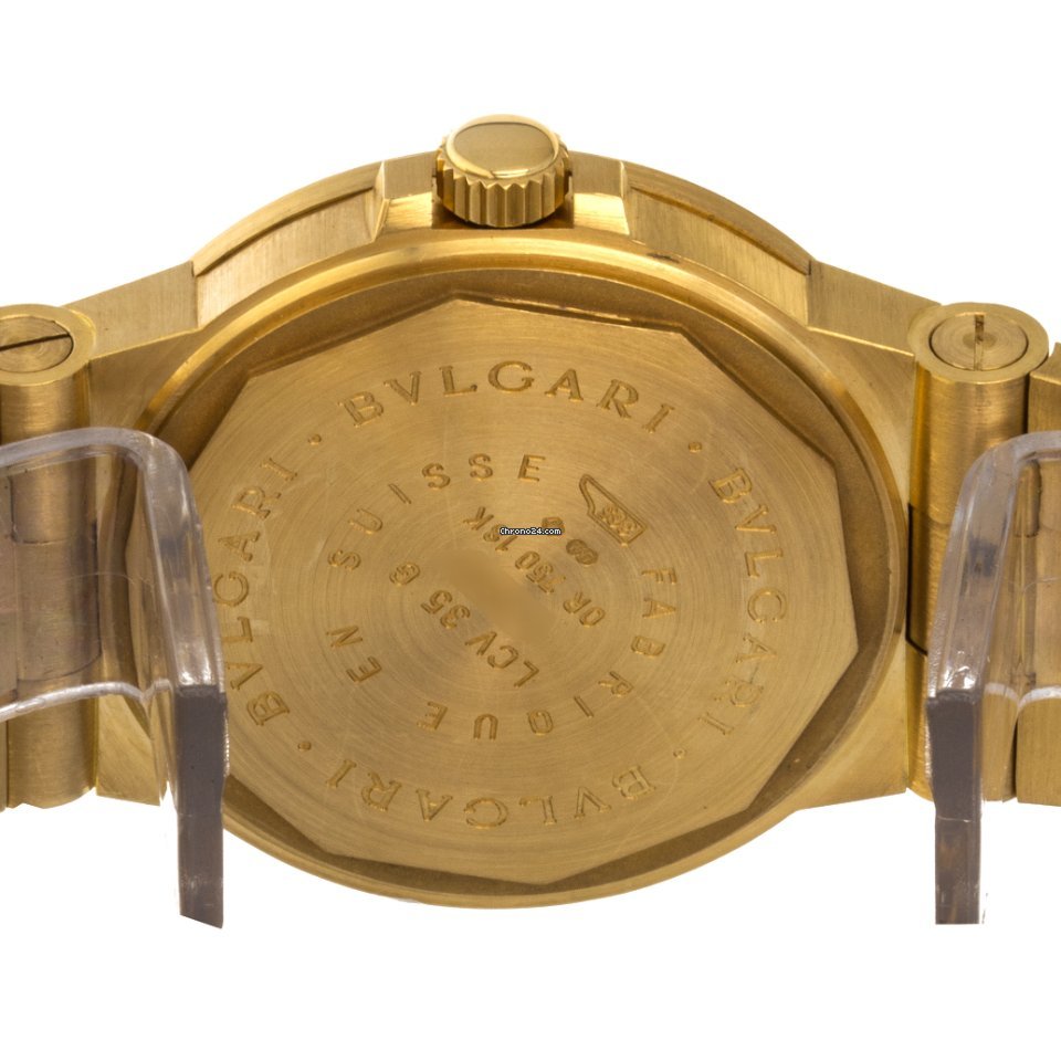 IMG_9081 Bulgari Diagono Mens watch Unisex Automatic Yellow gold LCV 35 G Replica 7