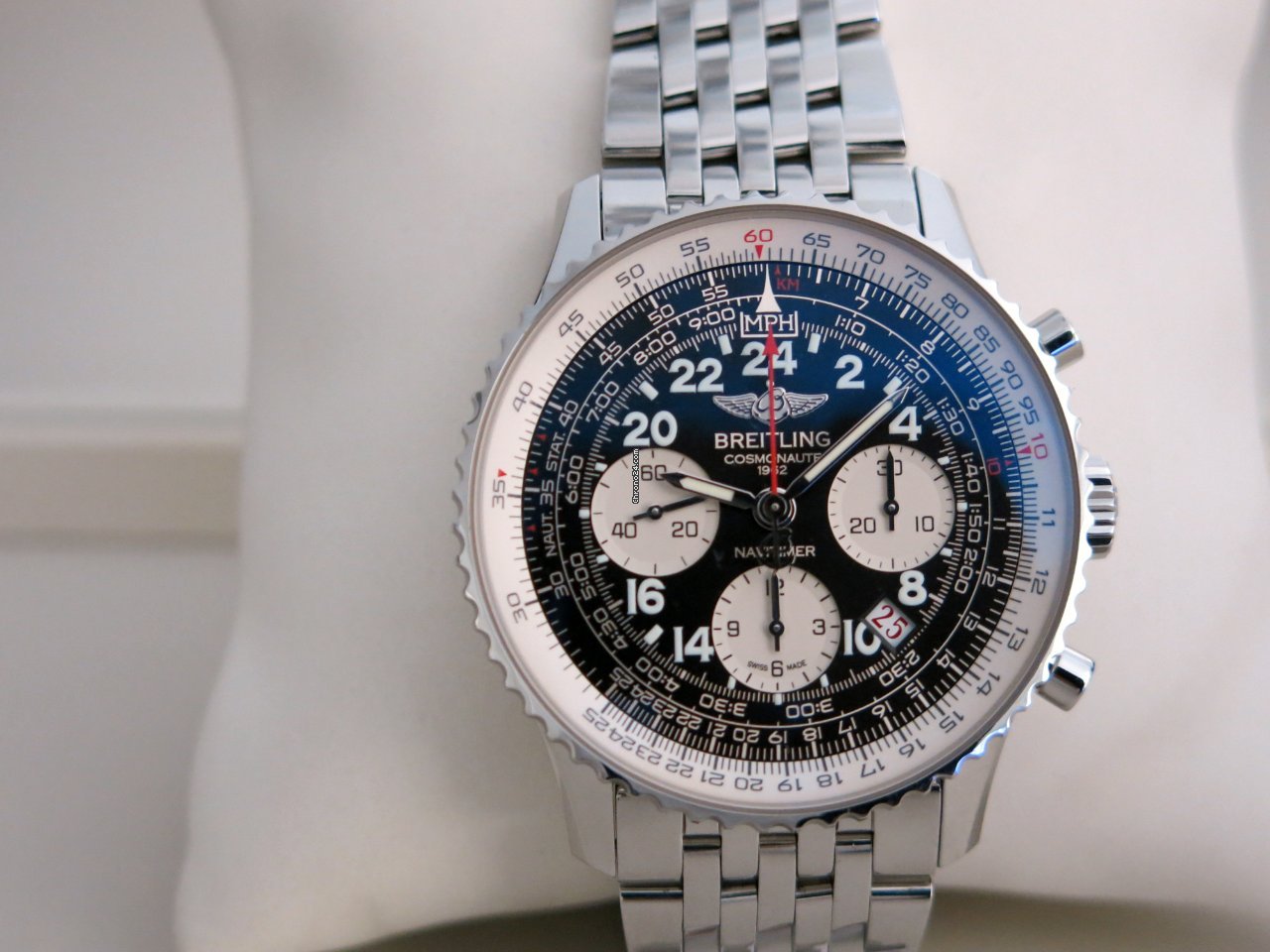 IMG_9081 Breitling Navitimer Cosmonaute Mens watch Unisex Manual winding Steel AB021012 BB59 Replica 7