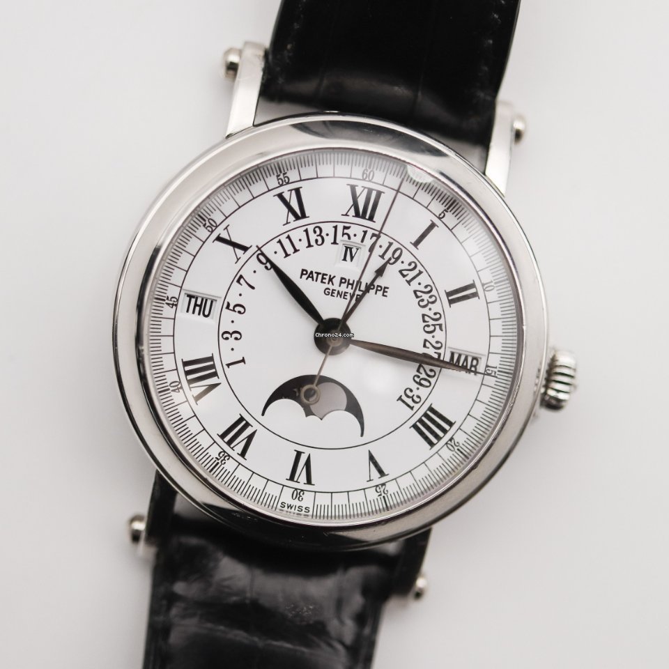 Patek Philippe Perpetual Calendar Mens watch Unisex Automatic Platinum 5059P Replica 7