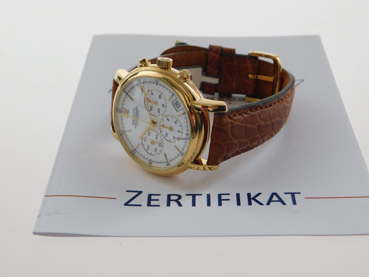 IMG_9081 Zenith El Primero Chronograph Mens watch Unisex Automatic Yellow gold 06-0023 Replica 7