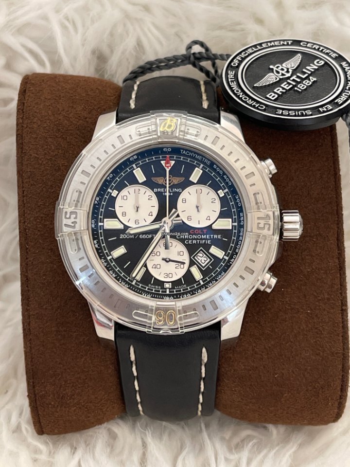 IMG_9081 Breitling Colt Chronograph Mens watch Unisex Quartz Steel A73388111B1X1 Replica 7